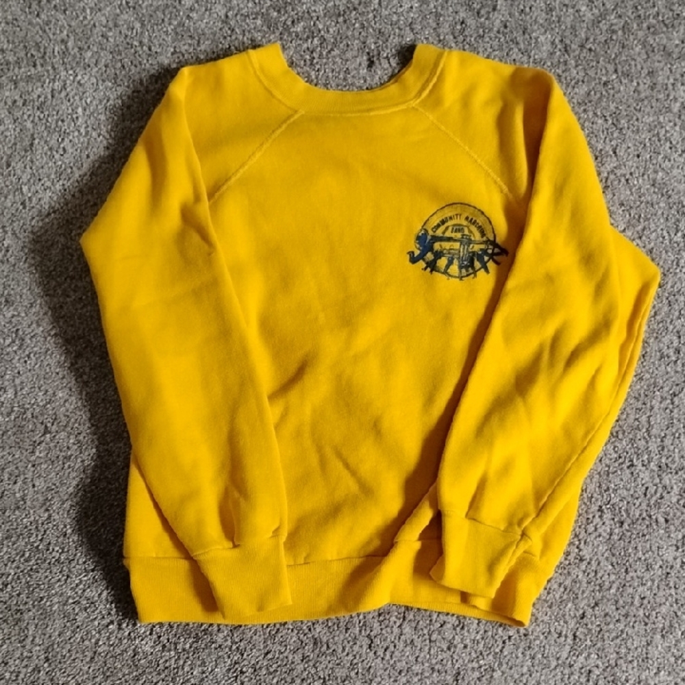 Mustard Yellow Size Small Vintage Marching Band Sweatshirt